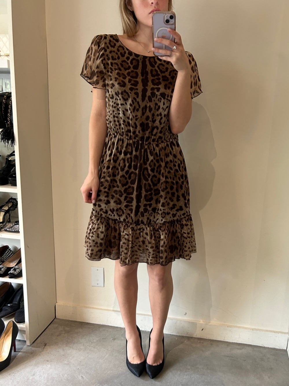 Dolce and Gabbana leopard dress size 44